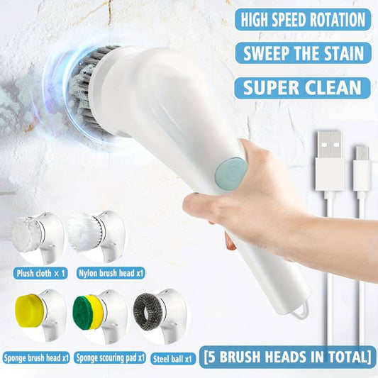 Electric Handheld Brush for Cleaning 5-in-1