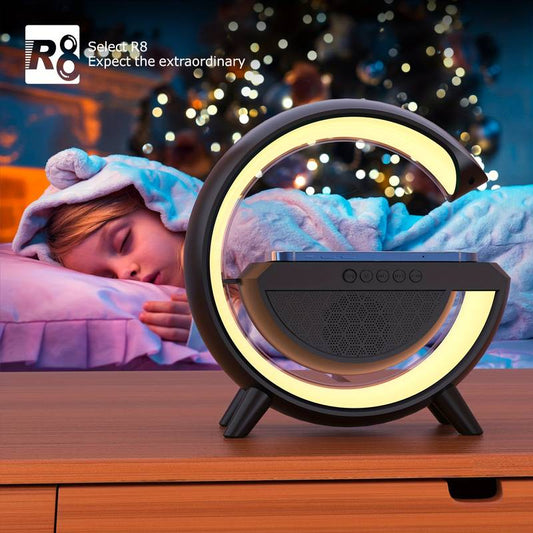RGB backlit wireless speaker with wireless charging function